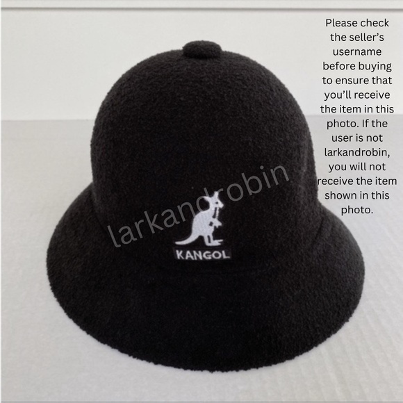 NEW Kangol Big Logo Casual Bucket Hat Black Small main image 12